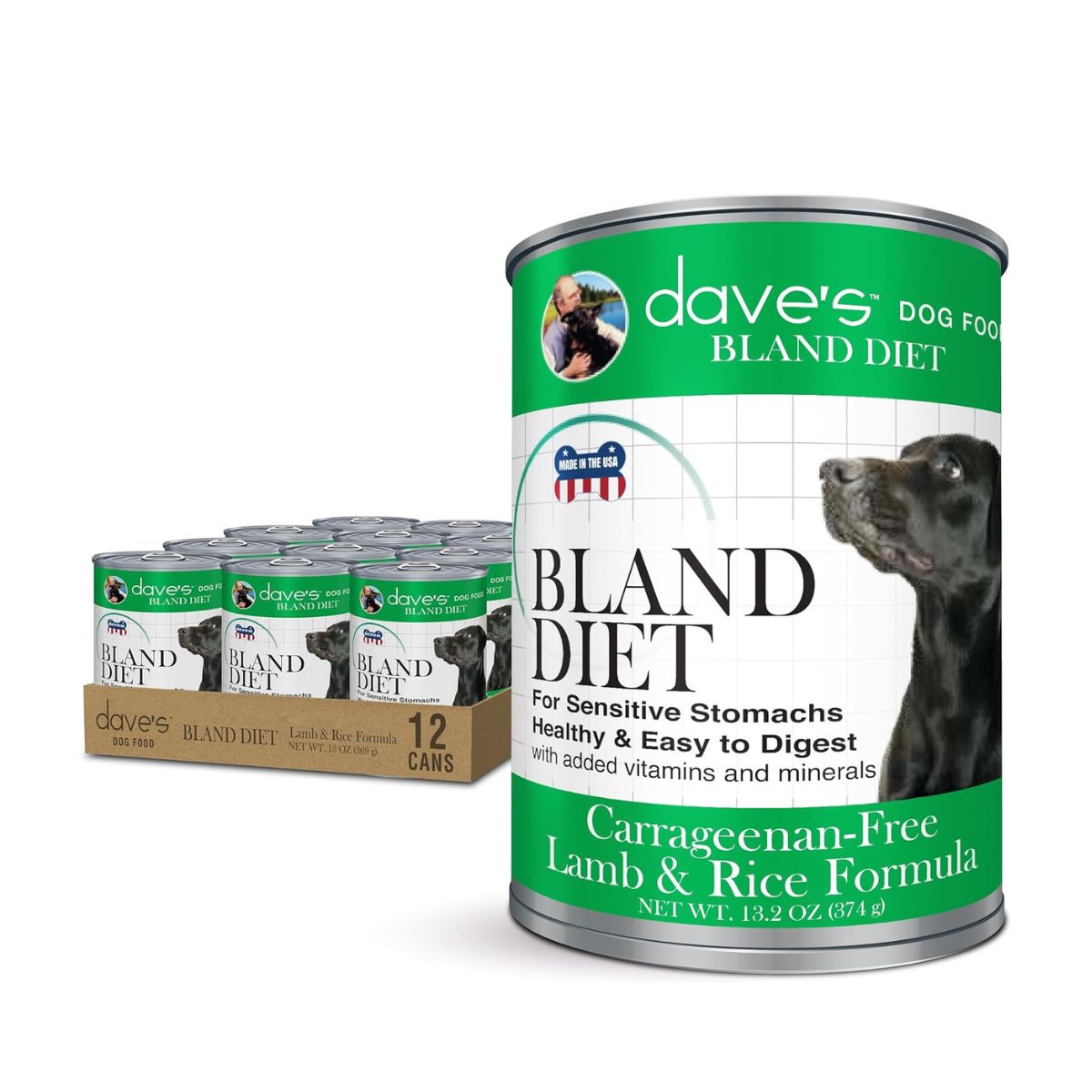 Dave's Dog Restricted Diet Bland  Lamb & Rice Formula 13 oz (Case of 12)