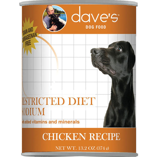 Dave's Dog Restricted Diet Low Sodium Chicken 13 oz. (Case of 12)