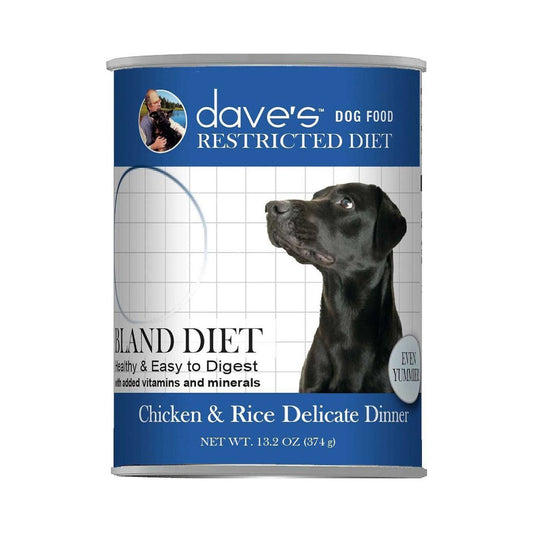 Dave's Pet Dog Restricted Diet Bland  Chicken & Rice 13.2 oz (Case of 12)
