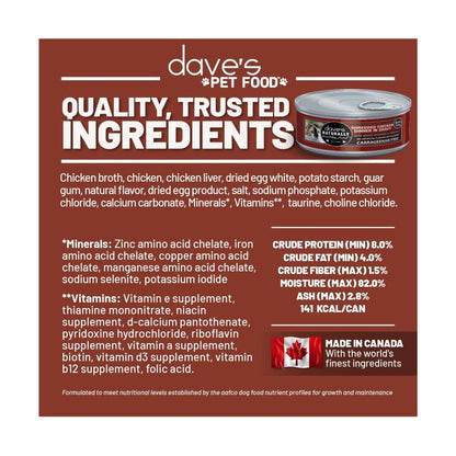 Daves Naturally Healthy Shredded Chicken In Gravy 5.5oz. (Case of 24)