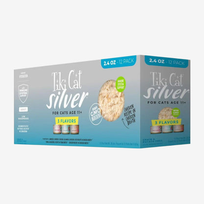 Tiki Pet Cat Silver Chicken 2.4Oz Variety Pack