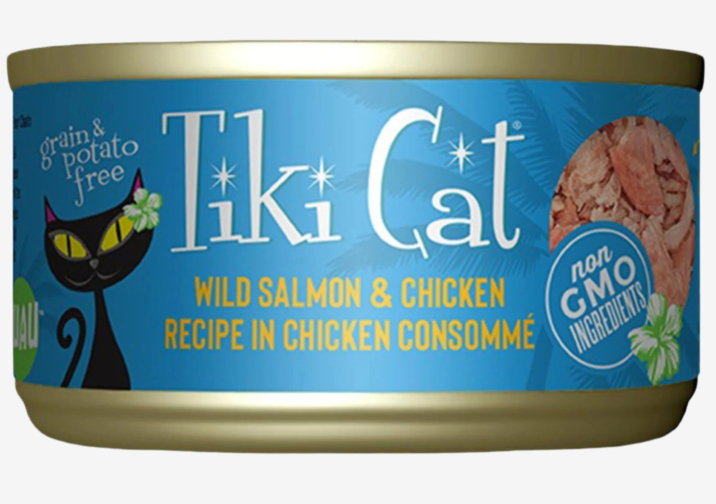 Tiki Pets Cat Napili Luau Wild Salmon & Chicken  2.8oz.(Case of 12)