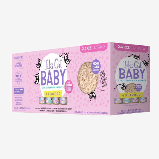 Tiki Pet Cat Shredded Kitten 2.4Oz Variety Pack