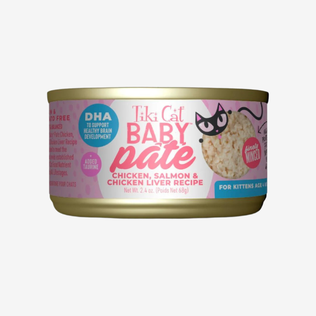 Tiki Pet Cat Pate Kitten Chicken Salmon 2.4Oz (12 per unit)