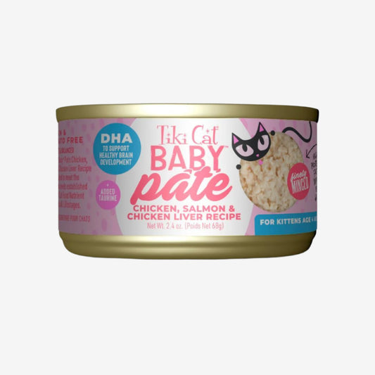 Tiki Pet Cat Pate Kitten Chicken Salmon 2.4Oz (12 per unit)