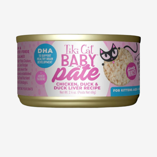 Tiki Pet Cat Pate Kitten Chicken Duck 2.4Oz (12 per unit)