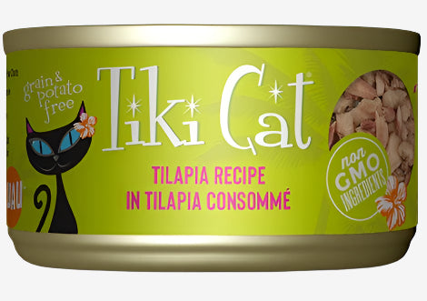 Tiki Pet Cat  Kapi'olani Luau Tilapia 2.8oz. (Case of 12)