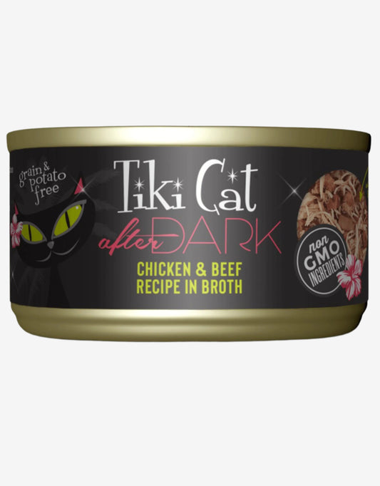Tiki Pets Cat After Dark Chicken Beef 2.8oz. (Case of 12)