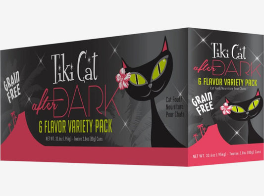 Tiki Pets Cat After Dark 2.8oz. Variety Pack (Case of 12)