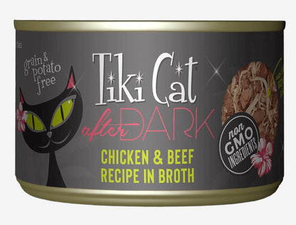Tiki Pets Cat After Dark Chicken and Beef 5.5oz. (Case of 8)