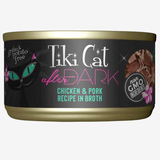 Tiki Pets Cat After Dark Chicken and Pork 2.8oz. (Case of 12)