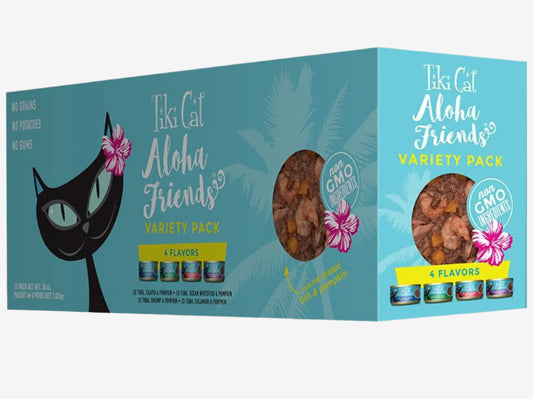 Tiki Pets Cat Aloha Friends 3oz. Variety Pack (Case of 12)