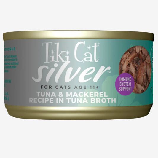 Tiki Pet Cat Silver Tuna & Mackerel 2.4oz. (Case of 12)