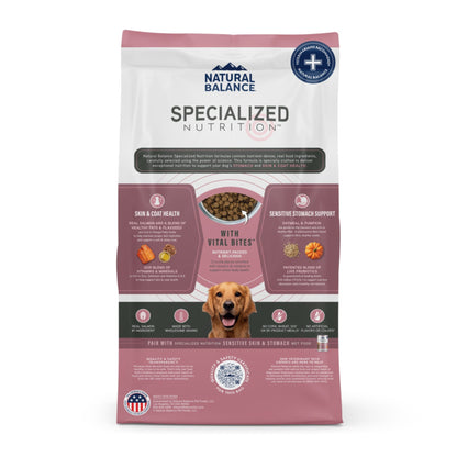 Natural Balance Pet Foods Specialized Sensitive Skin  Stomach Dry Dog Food Salmon  Oatmeal, 1ea/3.5 lb