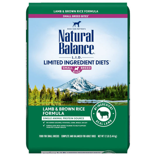 Natural Balance Pet Foods Limited Ingredient Small Breed Dry Dog Food Lamb & Brown Rice 12lb