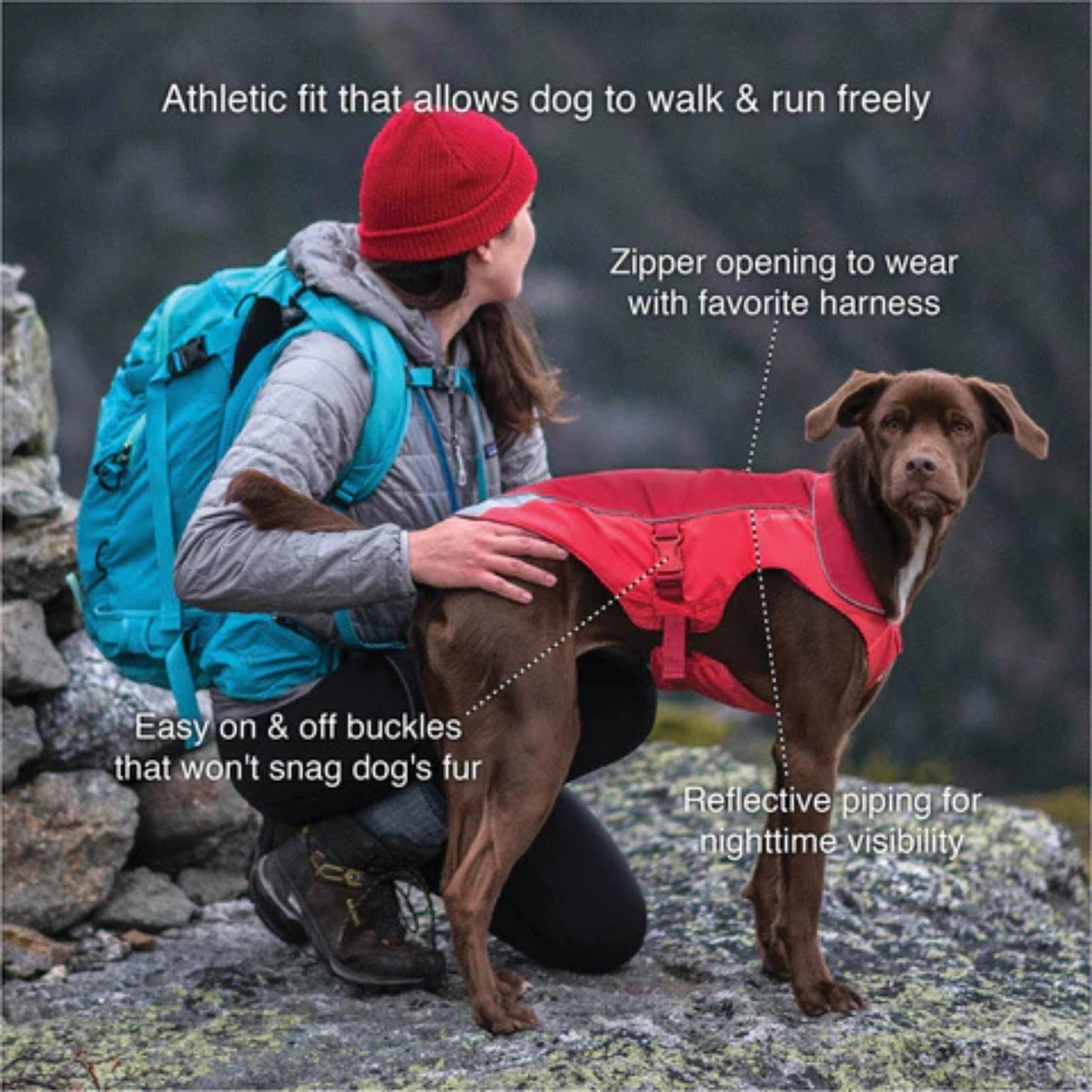 Kurgo Dog North Country Coat Blue Extra Large