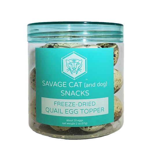 Savage Cat Dog Cat Freeze Dried Quail Eggs 2oz.