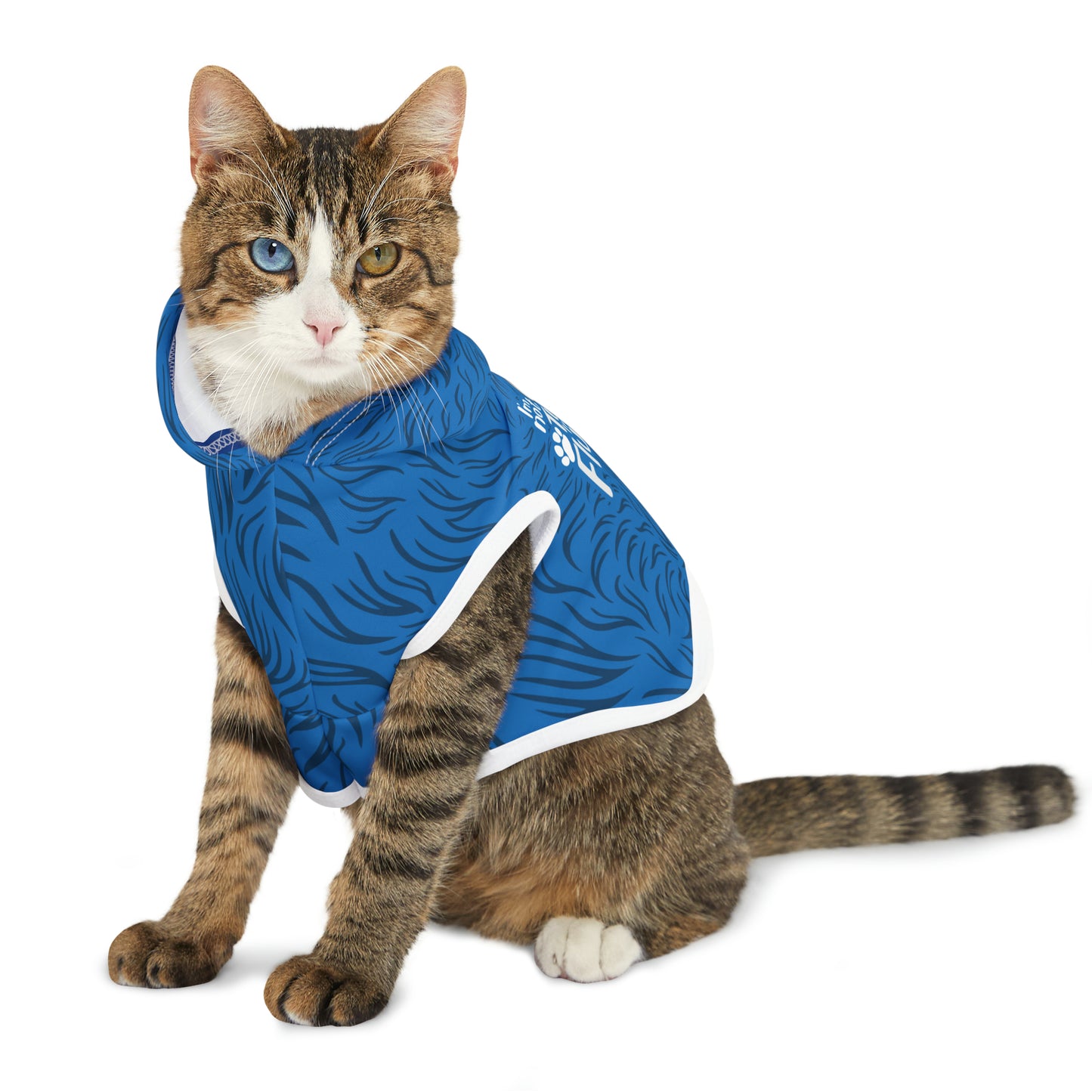 I'm Not Tubby, I'm Fluffy BLUE Pet Hoodie