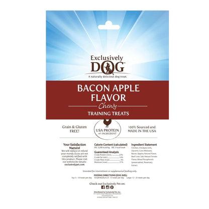 Exclusively Pet Chewy Dog Training Treats Bacon & Apple 7 oz