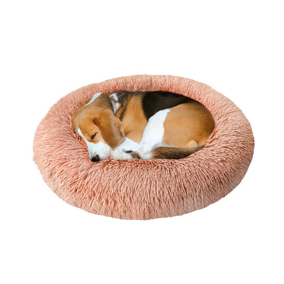 Ethical Pet Sleep Zone Luxe Round Faux Fur, Dusty Rose 27"