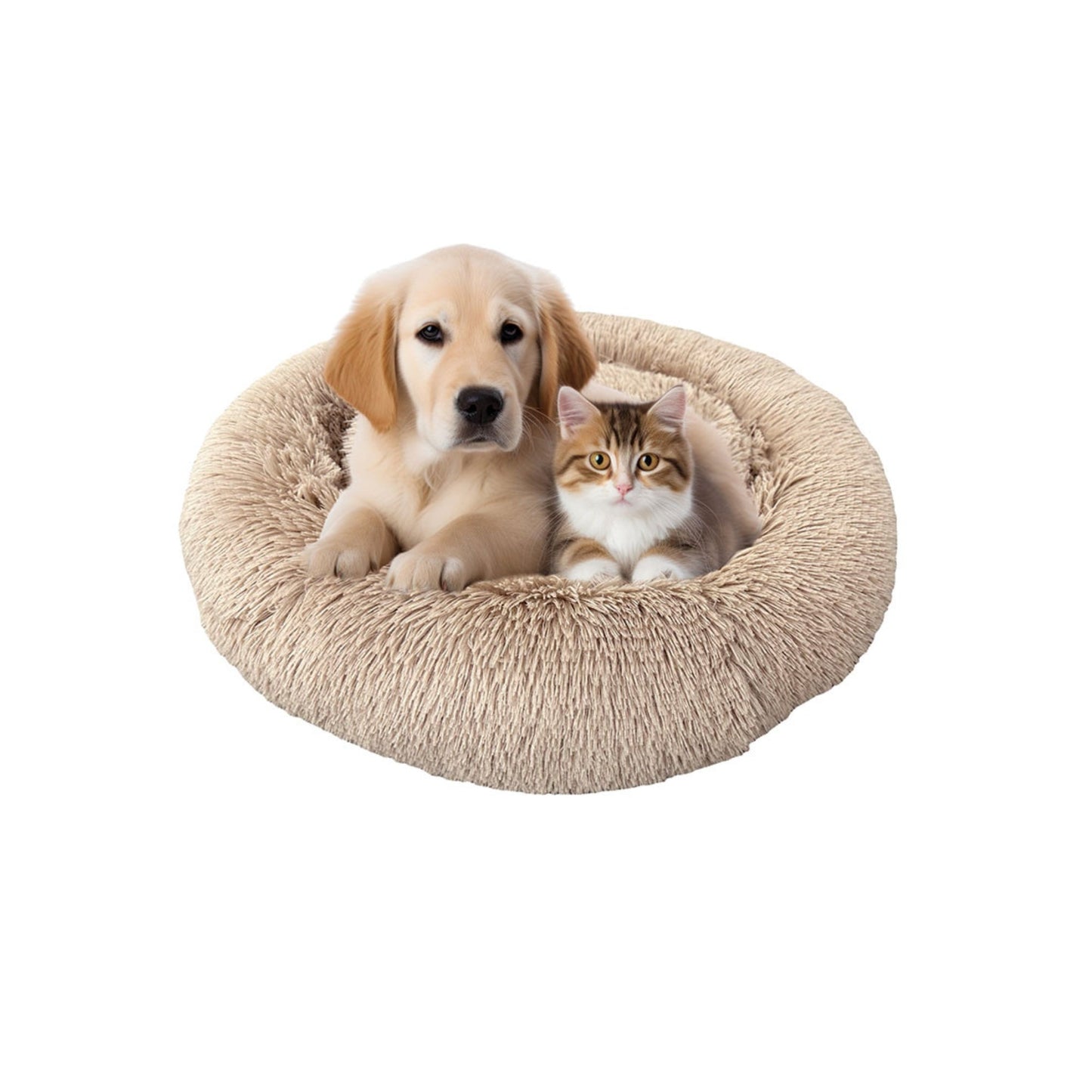 Ethical Pet Sleep Zone Luxe Round Faux Fur 22" Taupe