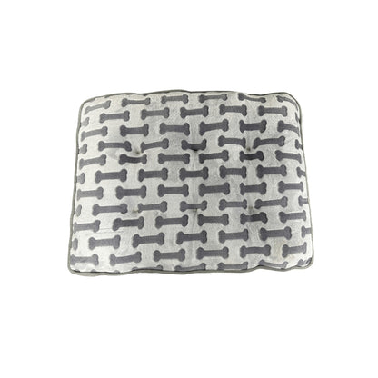 Ethical Pet Sleep Zone Luxe Bone Print Pillow 32? Lt Gray