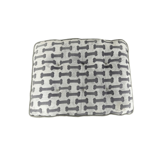 Ethical Pet Sleep Zone Luxe Bone Print Pillow 32? Lt Gray