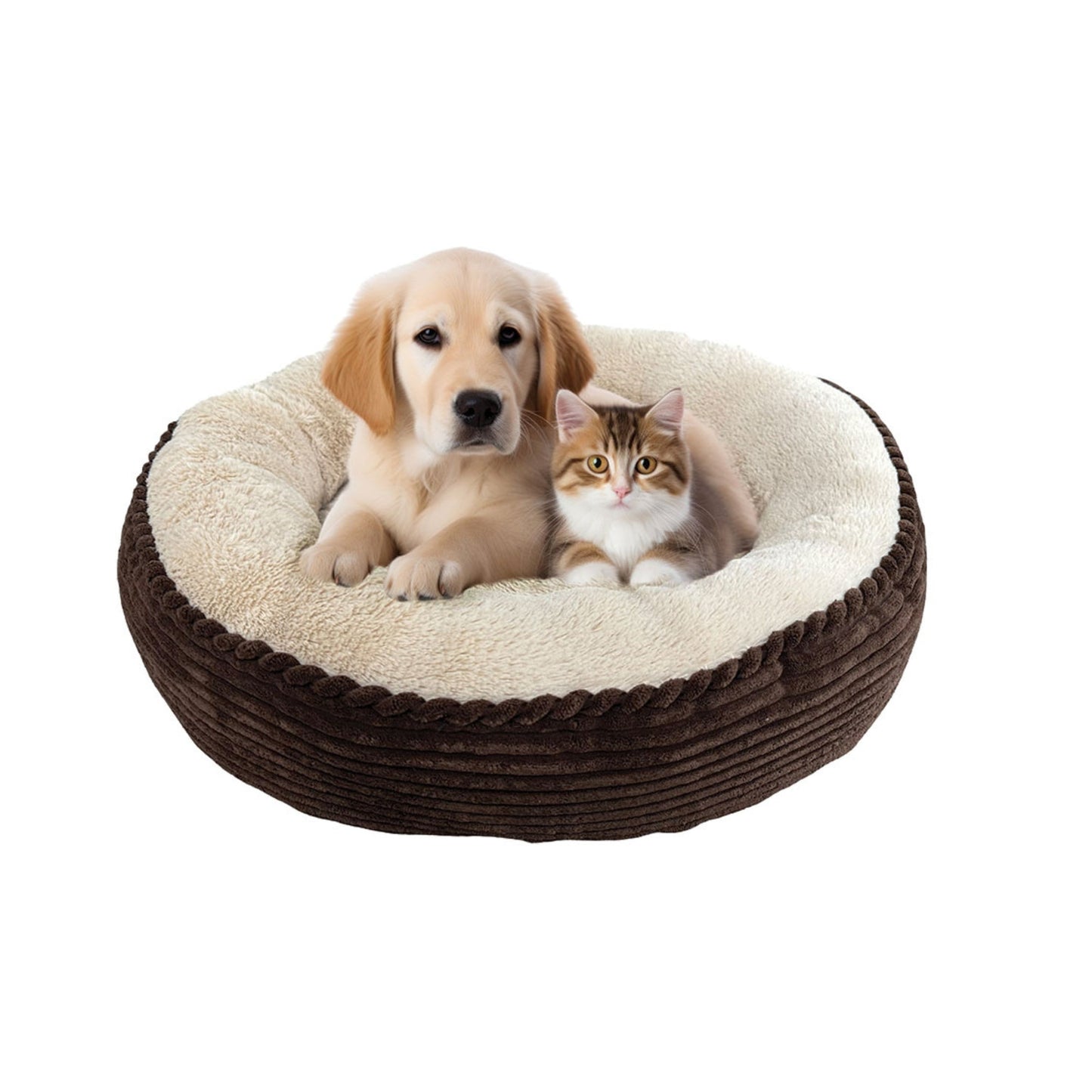 Ethical Pet Sleep Zone Luxe Round Rib Corduroy  23" Chocolate