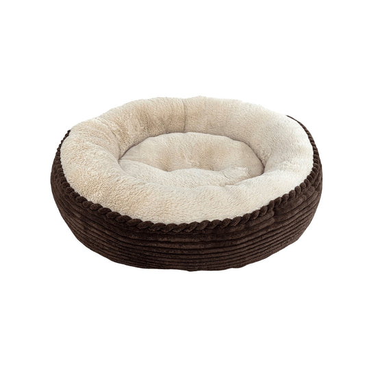 Ethical Pet Sleep Zone Luxe Round Rib Corduroy  23" Chocolate
