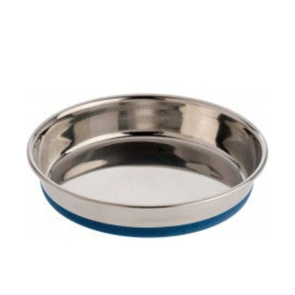 OurPets Premium Rubber Bonded Stainless Steel Cat Bowl 16 oz