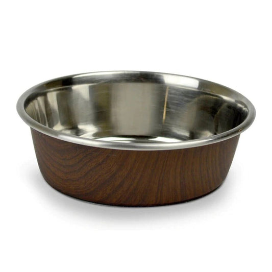 OurPets Durapet Wood Grain Bowl Dark Brown 1ea/4 Cups