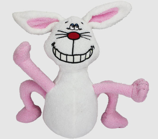 Multipet Deedle Dudes Dog Toy Rabbit Multi-Color 1ea/8 in