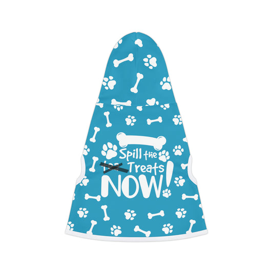 Spill the Treats Turquoise Pet Hoodie