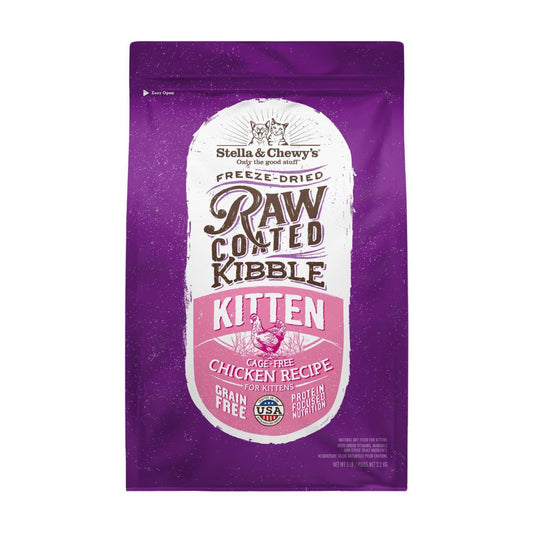 Stella and Chewys Cat Raw Coated Kitten Cage Free Chicken 5 lb**