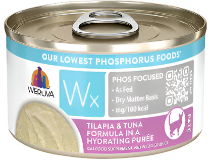 Weruva Cat Wx Tilapia & Tuna Puree 3oz. (Case of 12)