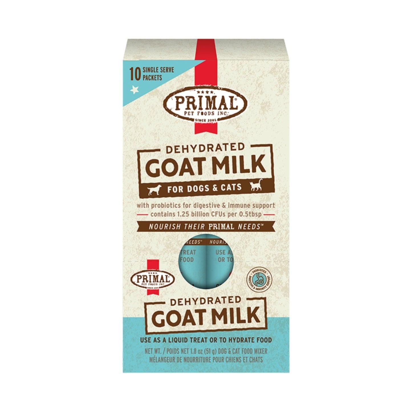 Primal Dog Cat Dehydrated Goat Milk 10 Count (Case of 10)