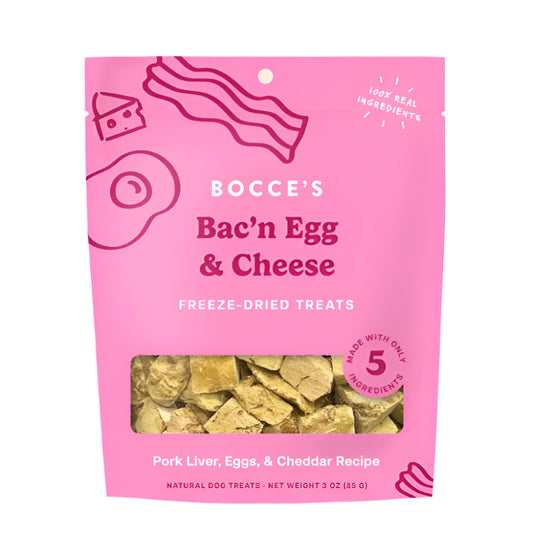 Bocce's Bakery Dog Freeze Dried Bac'N Egg & Cheese Treat 3oz.