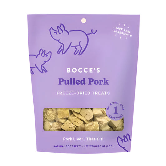Bocce's Bakery Dog Freeze Dried Pulled Pork Treat 3Oz
