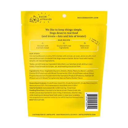 Bocce's Bakery Dog Puppy Training Bites Bac'N Nutty 3oz
