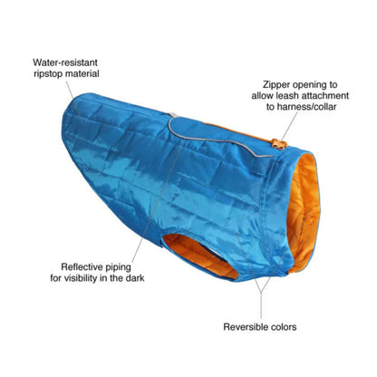 Kurgo Dog Jacket Loft Blue/Orange Large