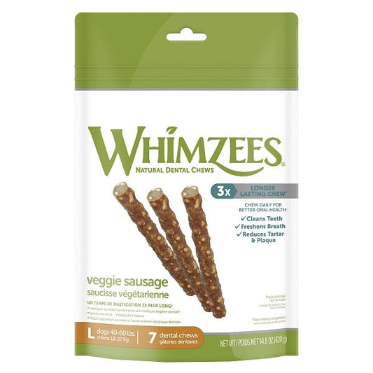 Whimzees Veggie Sausage Lg 14.8 oz Bag