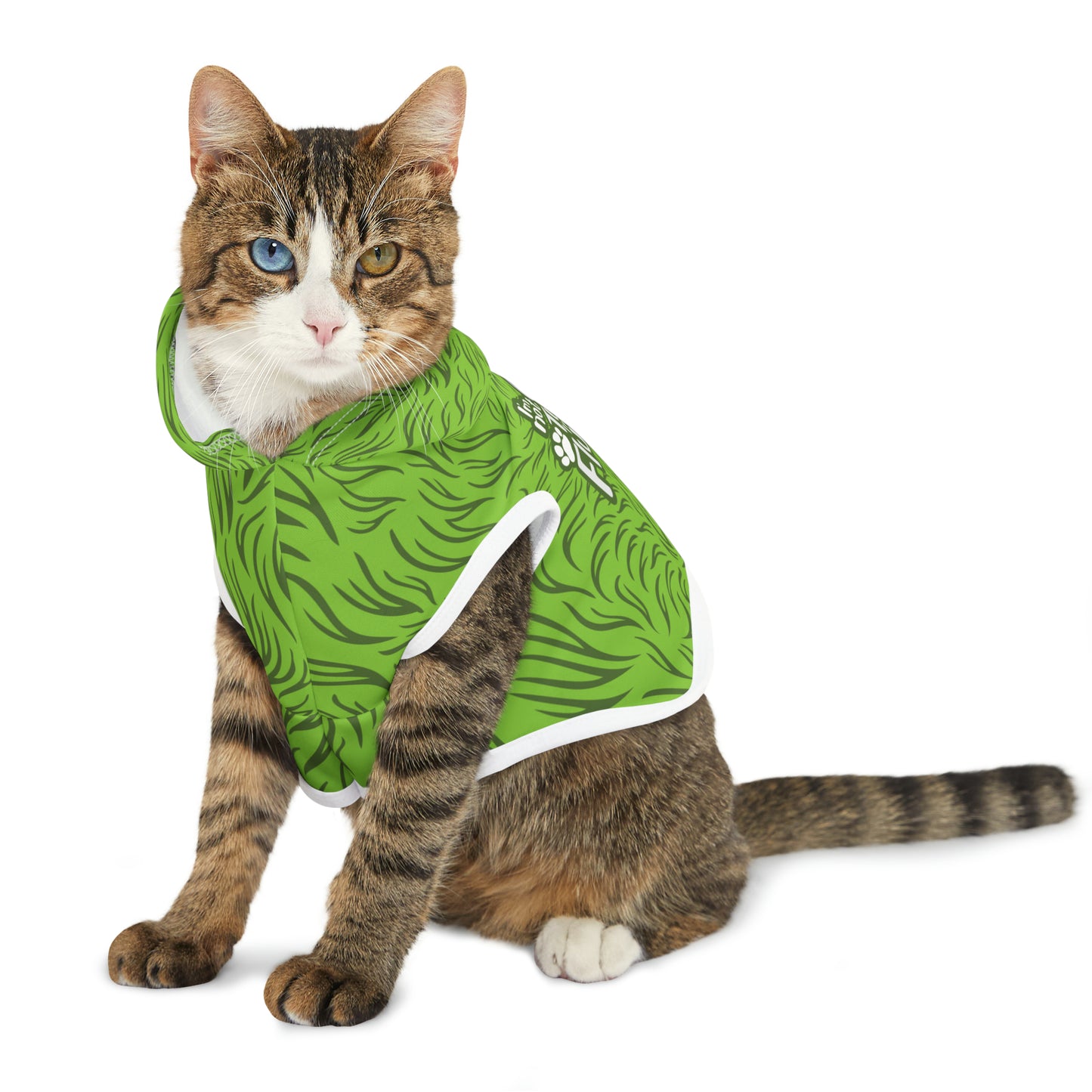 I'm Not Tubby, I'm Fluffy GREEN Pet Hoodie