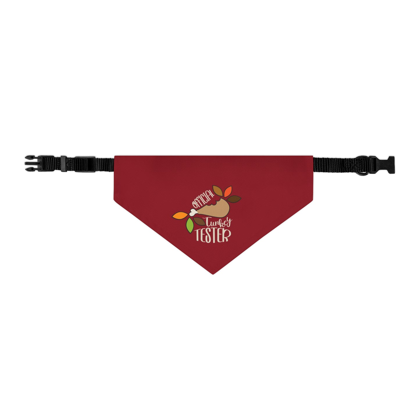 Official Turkey Tester Dark Red Pet Bandana Collar