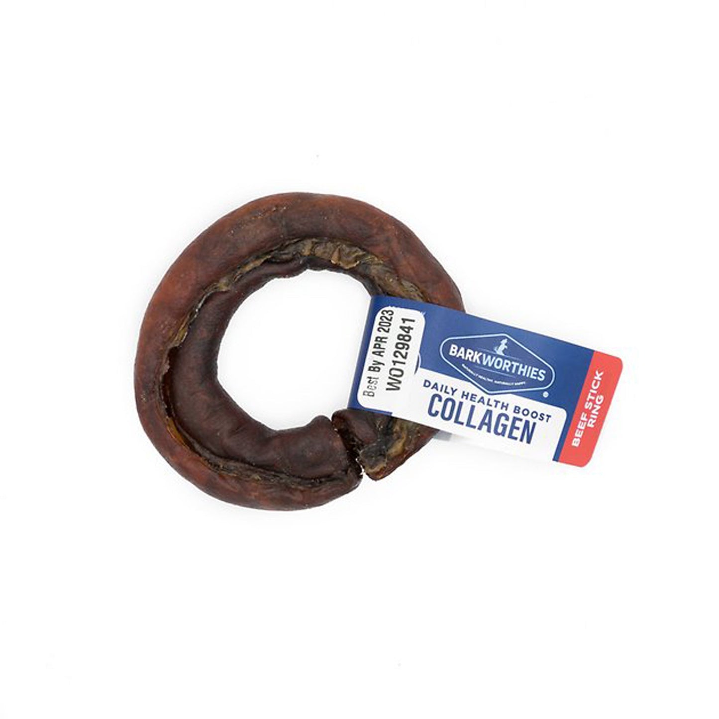 Barkworthies Collagen Beef Stick Ring Dog Treat 25ea/25 ct