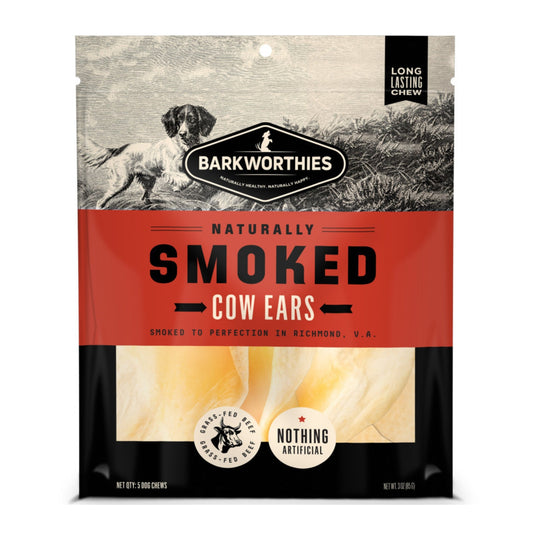Barkworthies Smoked Cow Ear Dog Treat 1ea/5 ct