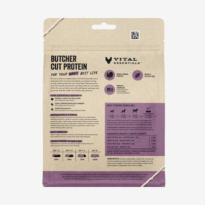 Vital Essentials Dog Freeze Dried Topper Ground Turkey 6oz.