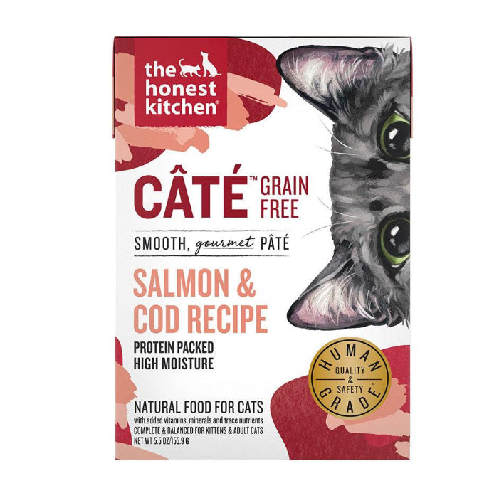 Honest Kitchen Cat Cate Salmon and Cod Pate 5.5oz. (Case of 12)