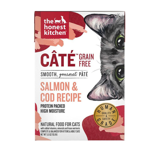 Honest Kitchen Cat Cate Salmon and Cod Pate 5.5oz. (Case of 12)