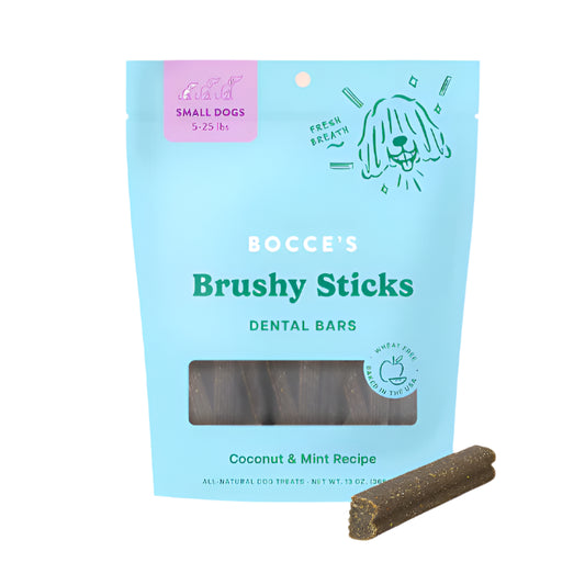 Bocces Dog Brushy Sticks Small 13oz.