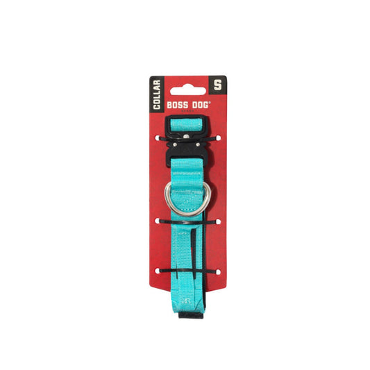 Boss Dog Tactical Adjustable Dog Collar Teal, 1ea/SM, 13-15in.